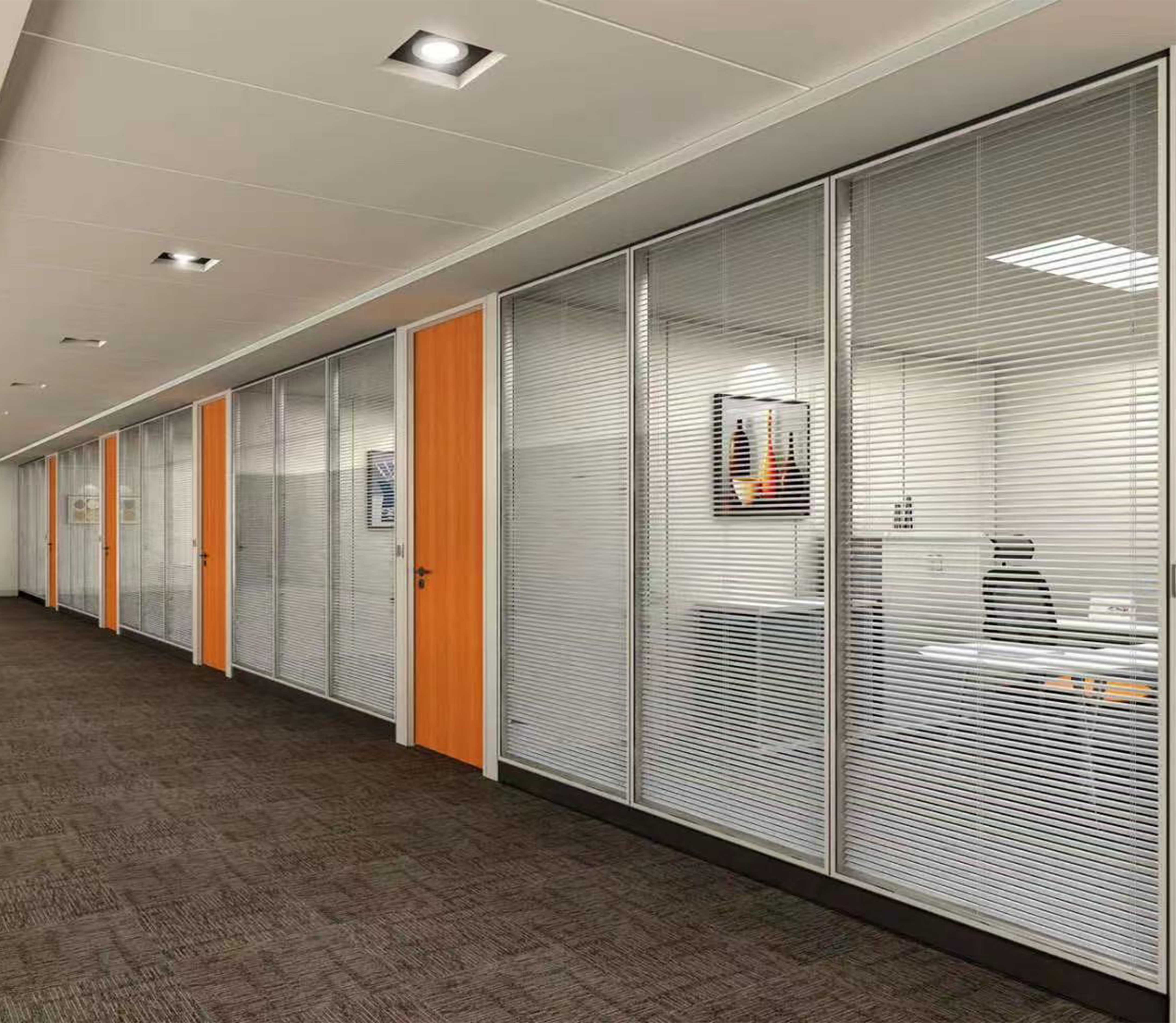 内钢外铝玻璃隔断